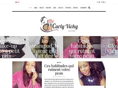 Be Curly Vicky - Site Vitrine - WordPress